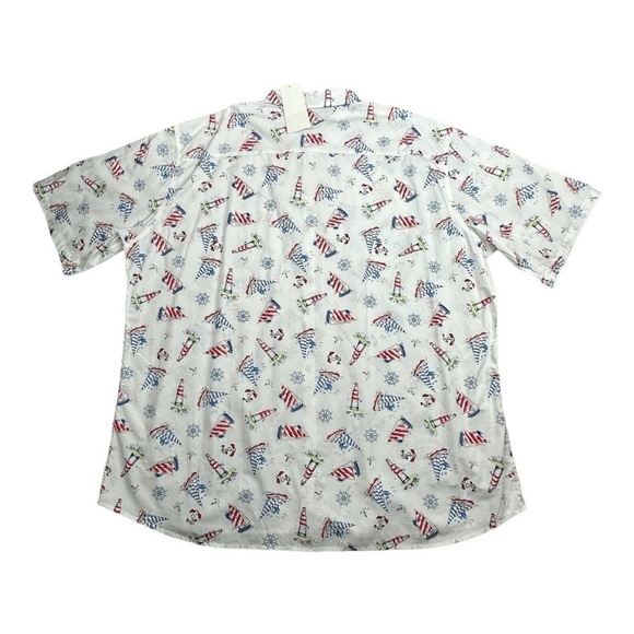 Jogal Nautical Short Sleeve Button Down Shirt Size XXXL - Picture 2 of 6